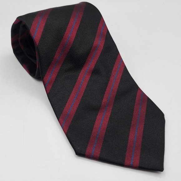 🎉HP🎉FENDI 100% SILK STRIPED NECK TIE - Picture 1 of 5